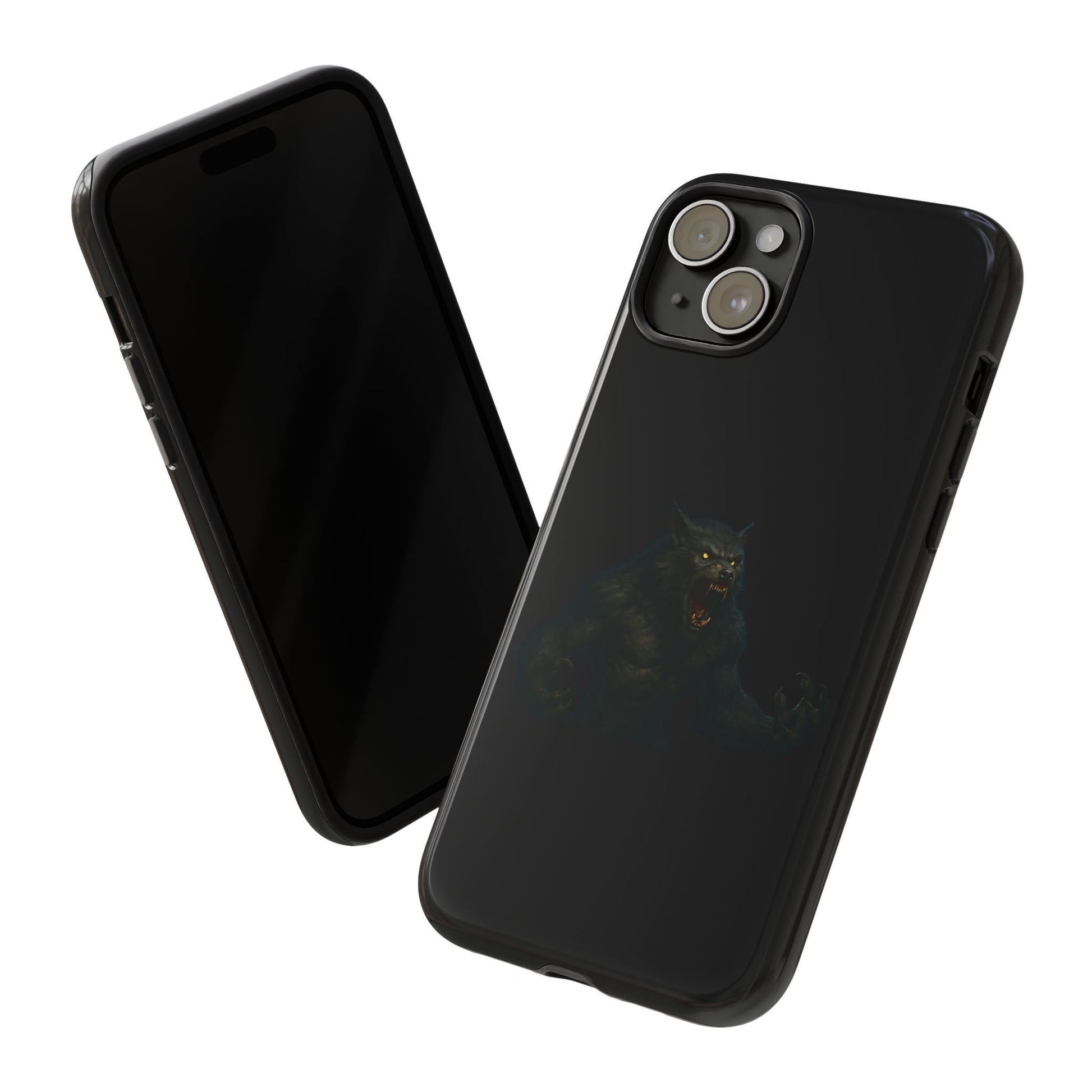 Werewolf Phone Case, Tough Cases, Black Panther Design, Gift for Animal Lovers, Phone Accessories, Fierce Phone Protection - TRV