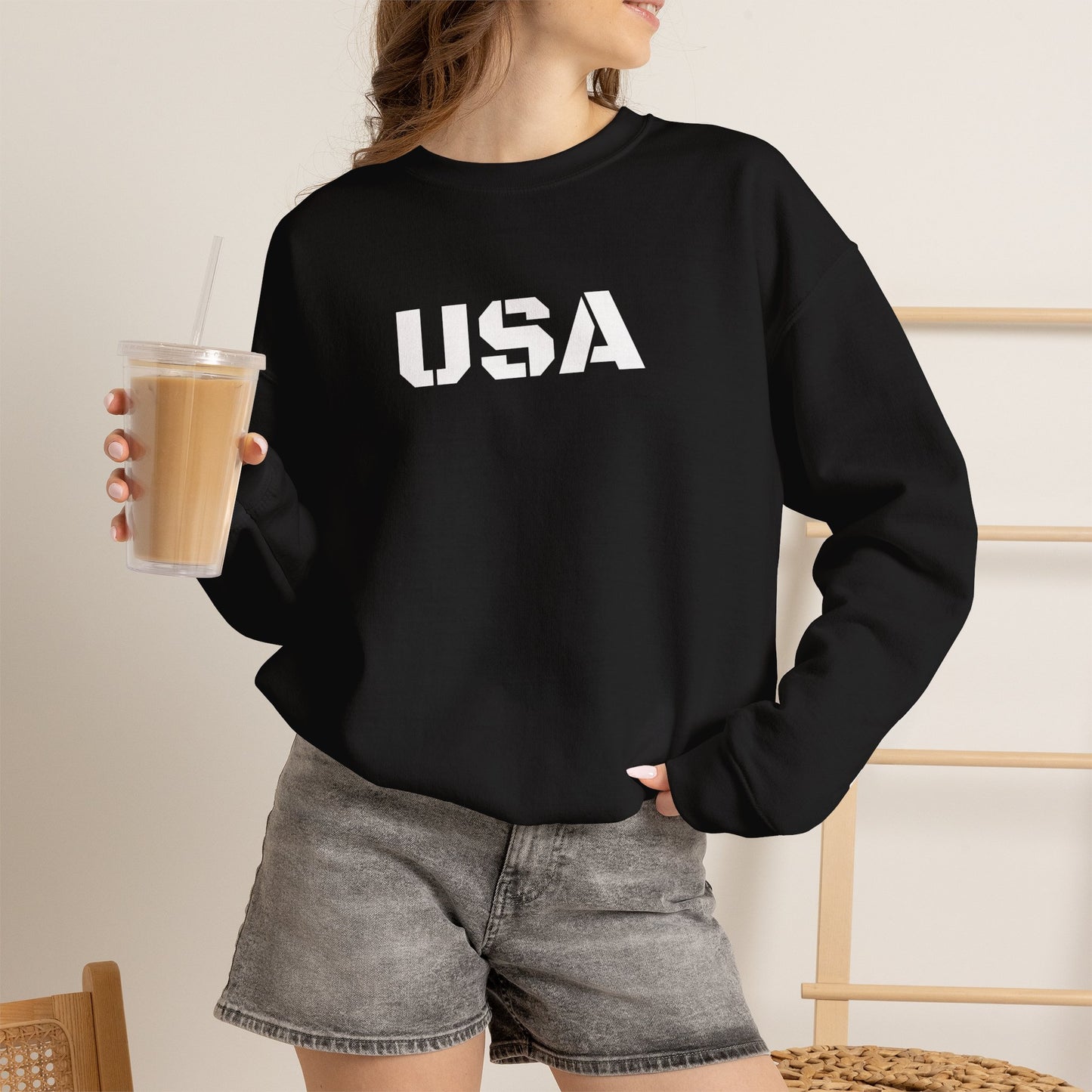 Cozy USA Unisex Crewneck Sweatshirt | Perfect Layering Piece for Every Season | Great Gift for Him/Her | Trendy Style for Casual Outings