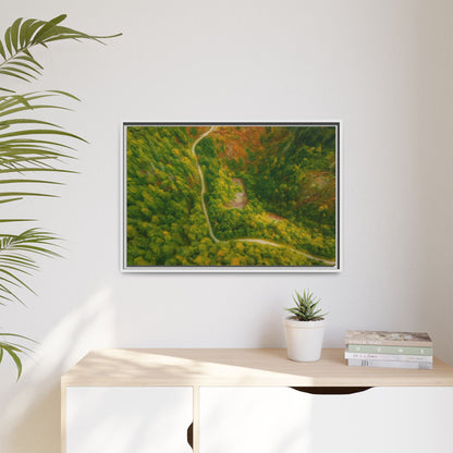 Framed Nature Canvas Art Print, Vibrant Forest Wall Decor, Abstract Landscape Artwork, Home Decoration, Gift for Nature Lovers - TRV