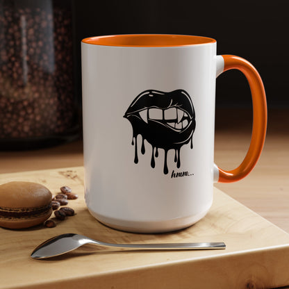 Vampire Lip Accent Coffee Mug - 11oz & 15oz - Unique Halloween Gift