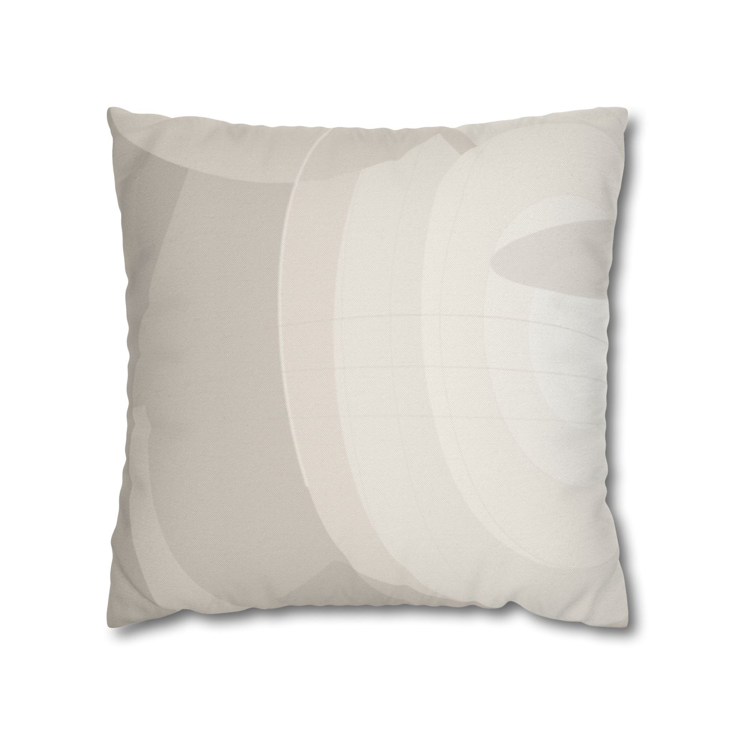 Neutral Abstract Swirl Pillowcase | Square Pillowcase, Spun Polyester