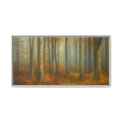 Autumn Forest Canvas Art, Framed Wall Decor, Rustic Home Decor, Nature Artwork, Gift for Nature Lovers - TRV