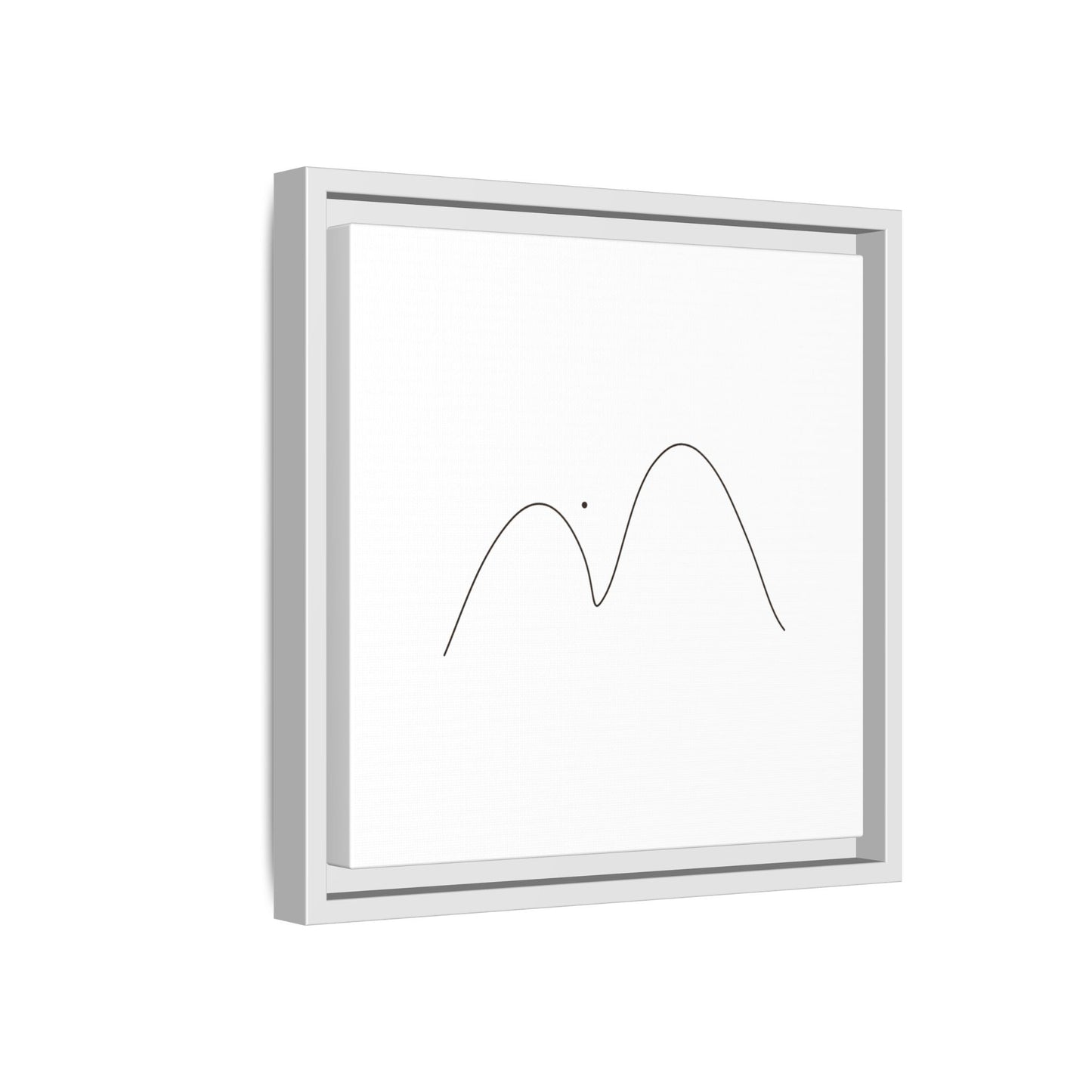 Minimal Line Mountains Matte Canvas Framed