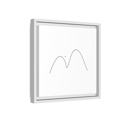 Minimal Line Mountains Matte Canvas Framed