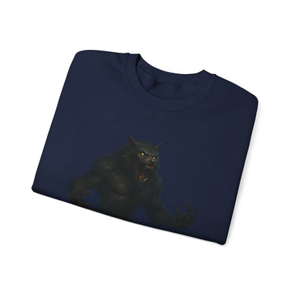 Fierce Werewolf Graphic Sweatshirt, Cozy Unisex Crewneck, Perfect for Casual Outfits, Halloween Apparel, Everyday Wear
