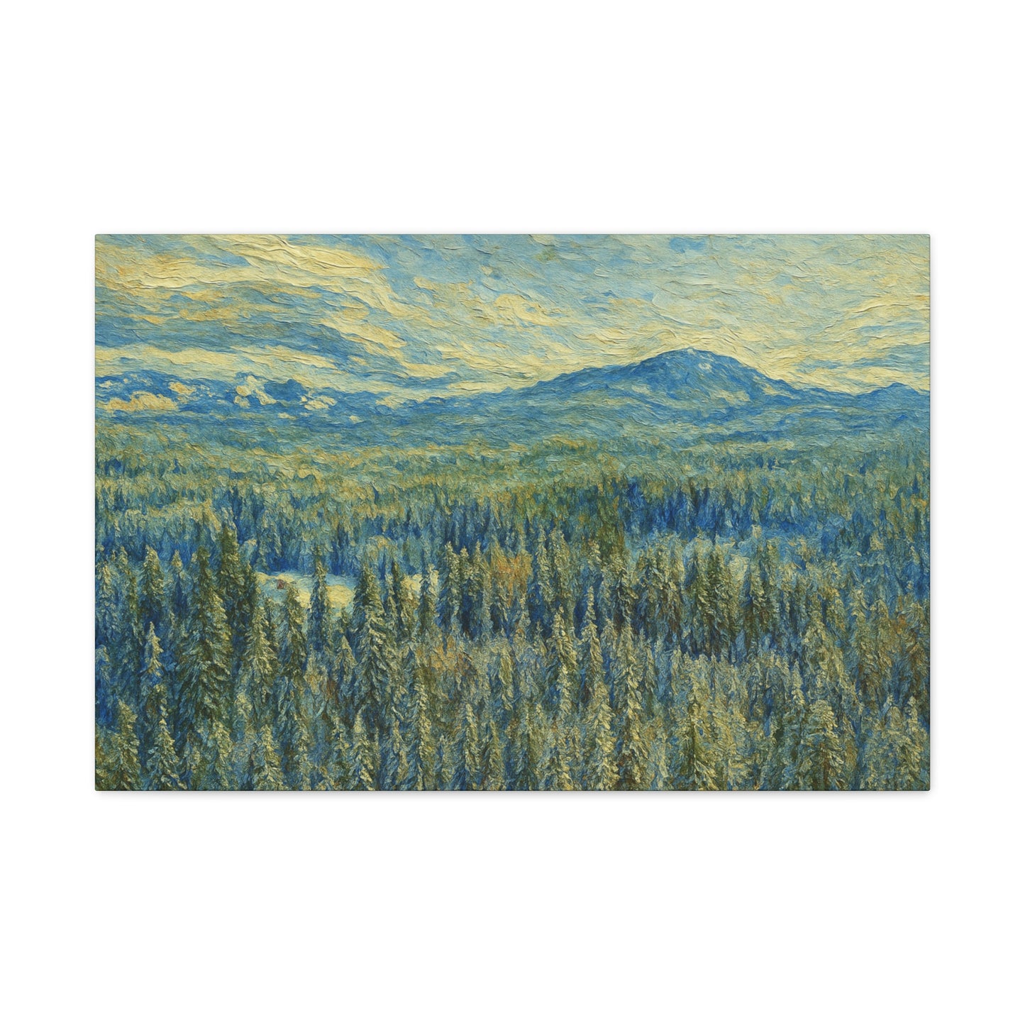Scenic Landscape Canvas Print, Rustic Home Decor, Wall Art for Nature Lovers, Gift for Art Enthusiasts, Serene Forest Artwork - TRV