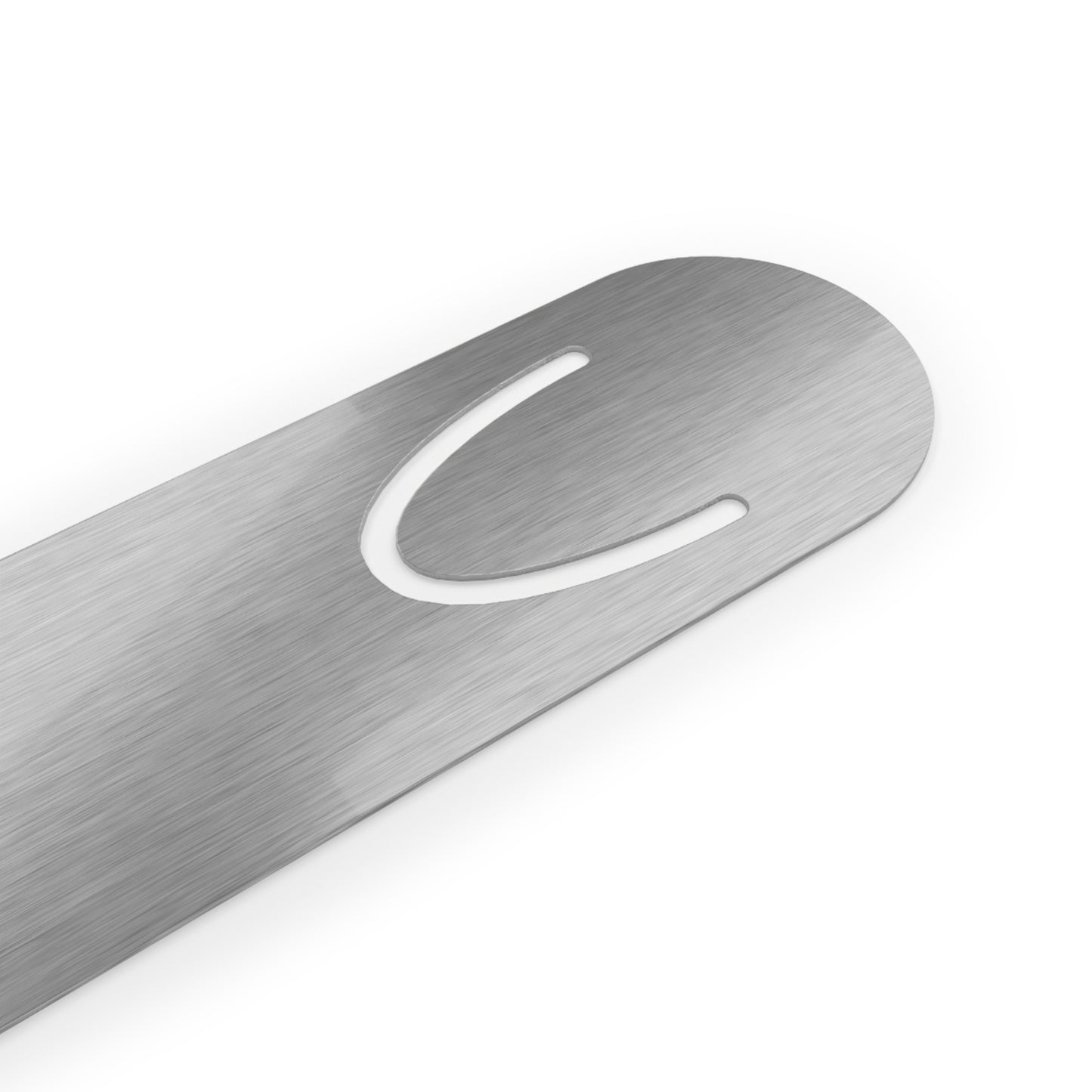 Abstract Silver Swirl Bookmark | Metal Monogram U Accent