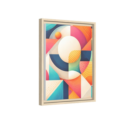 Colorful Geometric Abstract Art Matte Canvas Framed