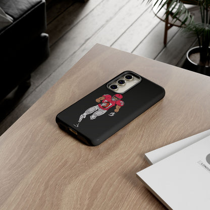 Football Player Tough Phone Case – Protective Black Sports iPhone Case