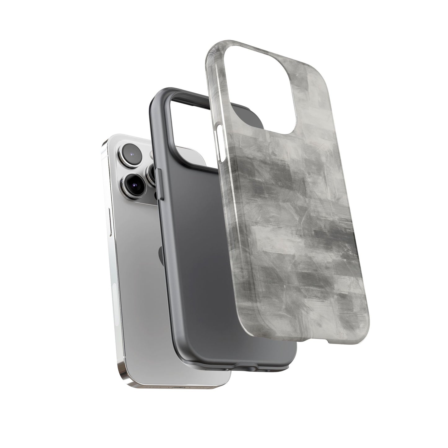 Stylish Phone Case for Tough Protection, Marble Grey Design, Customizable Gift for Her, Unisex Mobile Accessory, Birthday Present, [...] - TRV
