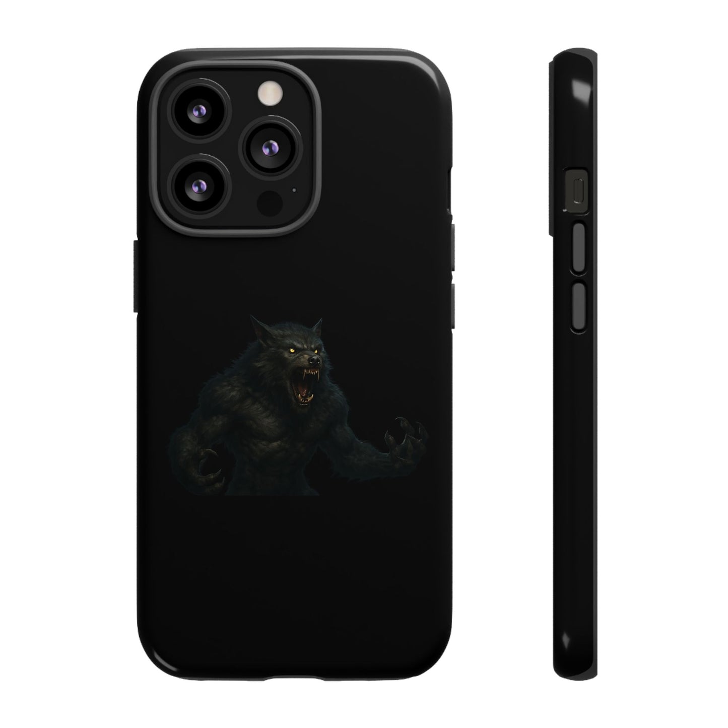 Werewolf Phone Case, Tough Cases, Black Panther Design, Gift for Animal Lovers, Phone Accessories, Fierce Phone Protection - TRV
