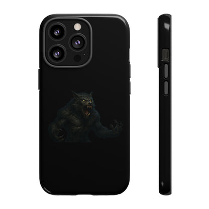 Werewolf Phone Case, Tough Cases, Black Panther Design, Gift for Animal Lovers, Phone Accessories, Fierce Phone Protection - TRV