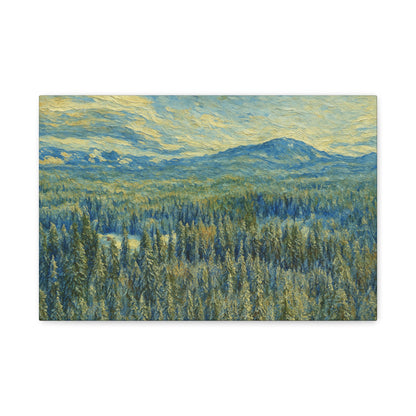 Scenic Landscape Canvas Print, Rustic Home Decor, Wall Art for Nature Lovers, Gift for Art Enthusiasts, Serene Forest Artwork - TRV