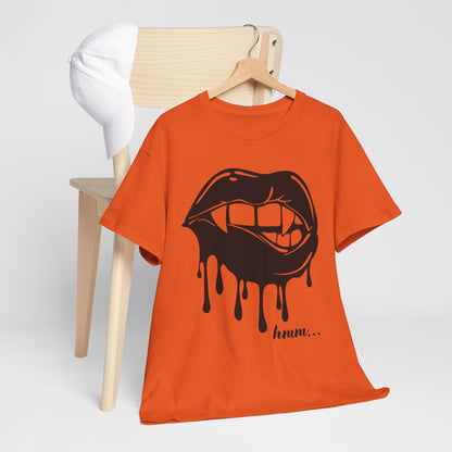 Edgy Graphic Tee - Dripping Lips Design - Unisex Heavy Cotton Tee