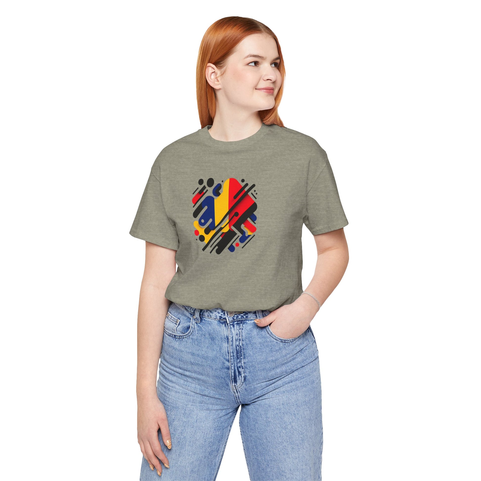 Artistic Heart Unisex Jersey Tee - Vibrant Graphic Tee, Casual Wear, Gift for Art Lovers, Birthday Surprise, Everyday Comfort - TRV