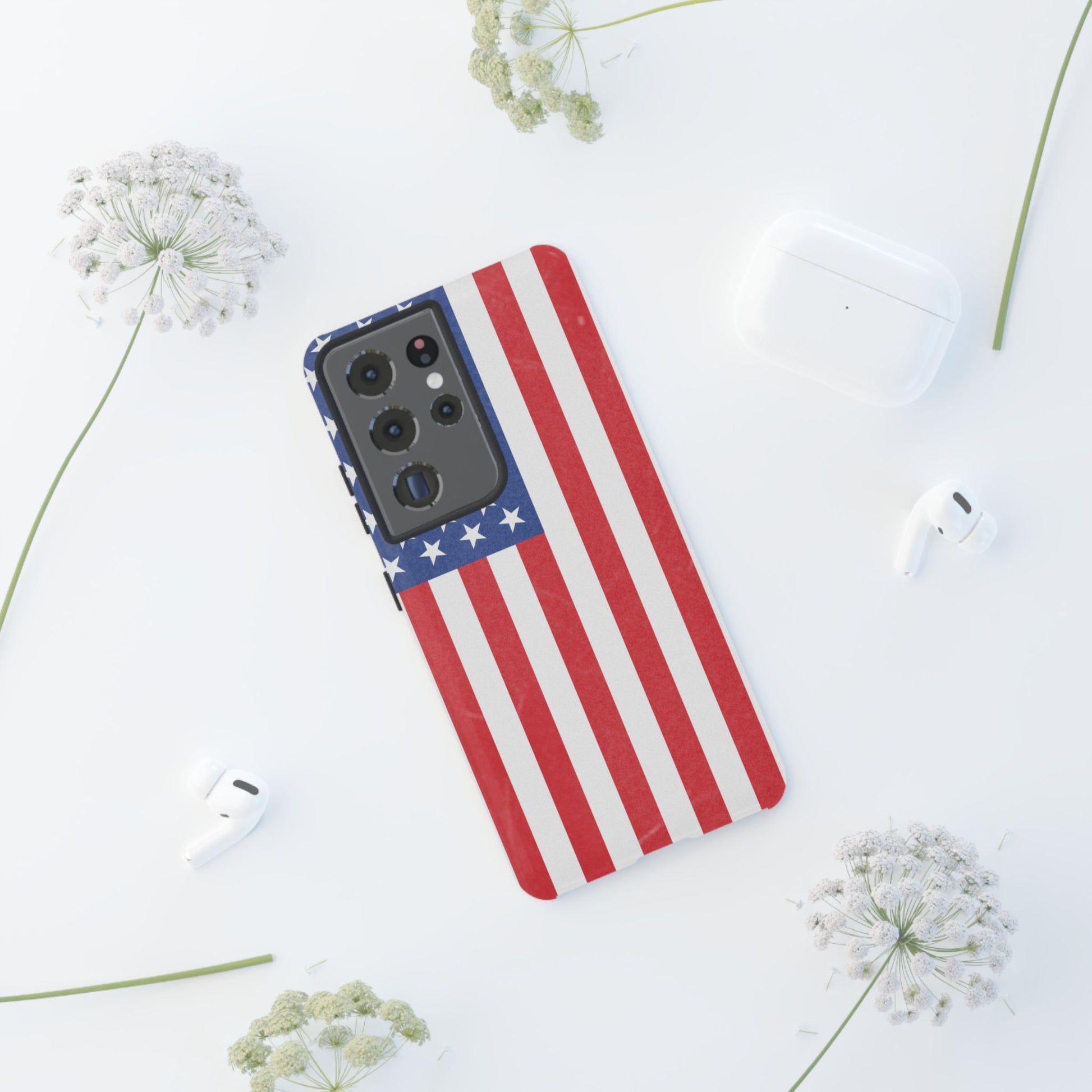 American Flag Phone Case - Patriotic Cell Cover, Tough Cases, USA Pride, Independence Day Gift, Veteran's Day, Phone Protection - TRV