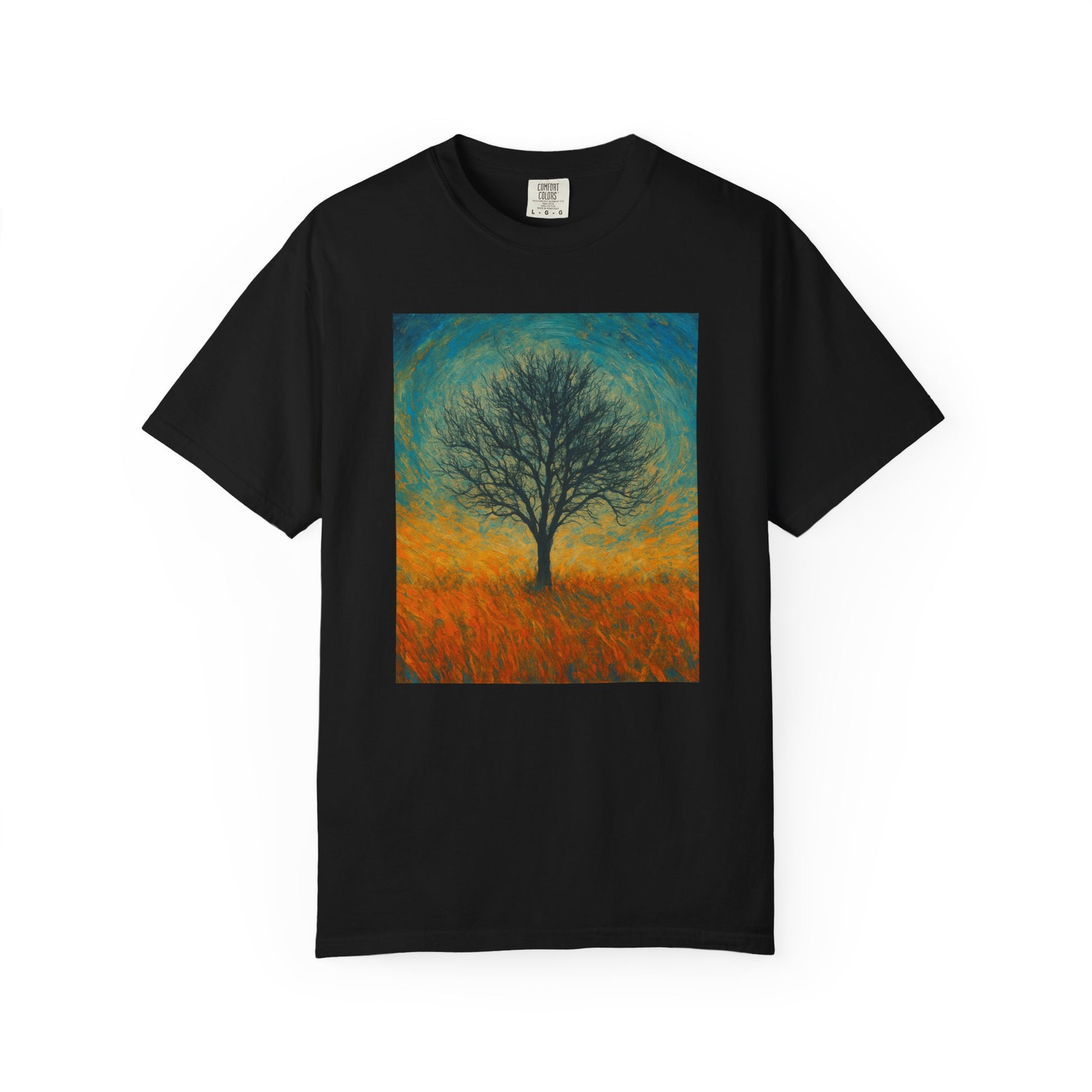 Nature-Themed Unisex Garment-Dyed T-Shirt - Tree Design, Bohemian Tee, Nature Lover Gift, Eco-Friendly Fashion, Casual Wear - TRV