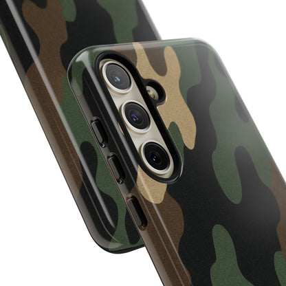 Camouflage Phone Case, Tough Phone Cover, Military Style Accessory, Protective Case for Men, Gifts for Soldiers - TRV