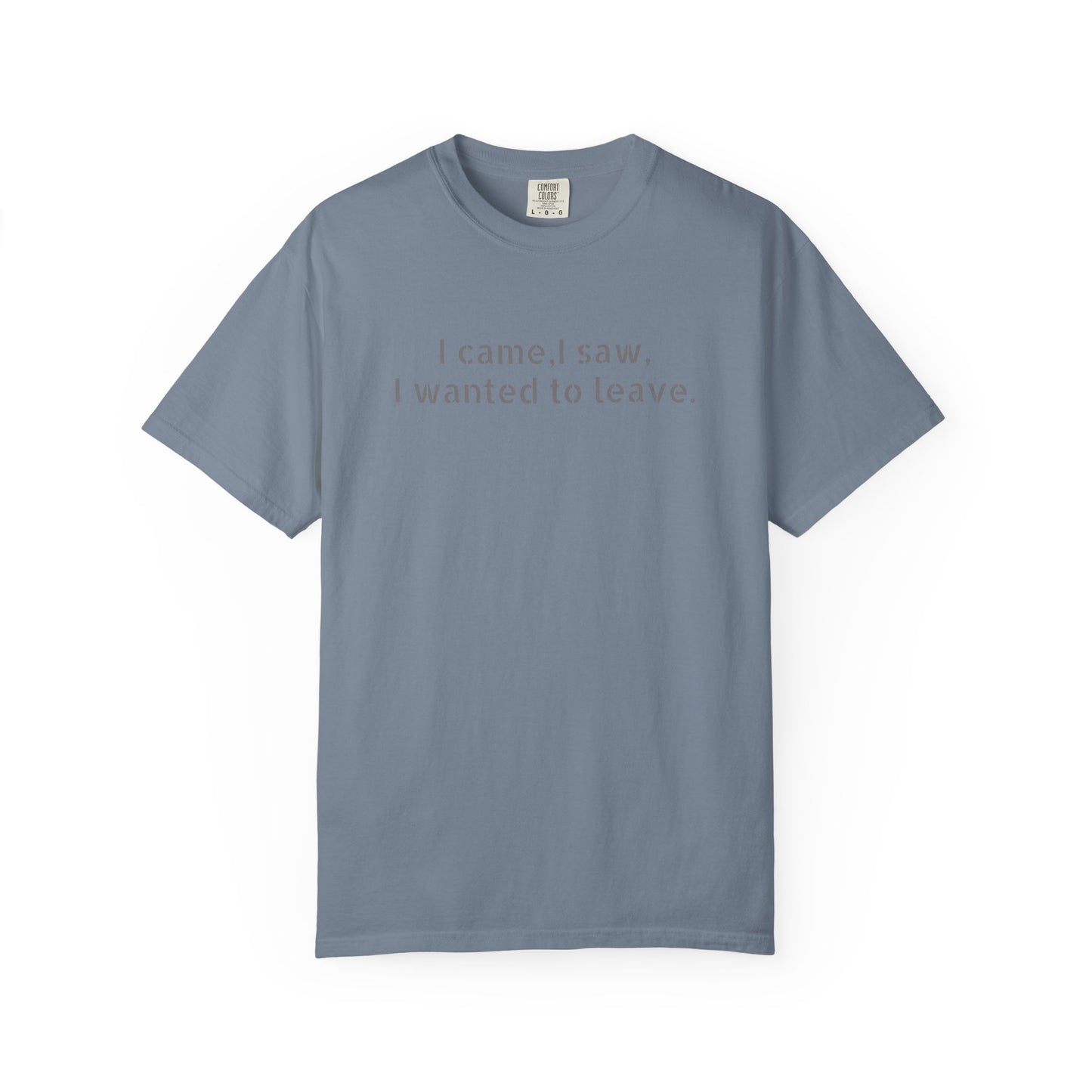 I came, I saw, I wanted to leave T-shirt | Minimal Text Tee
