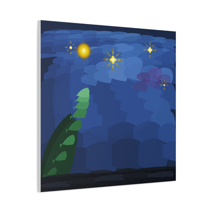 Starry Night Vortex Matte Canvas Stretched 1.25" | Impasto Brushstroke Reproduction