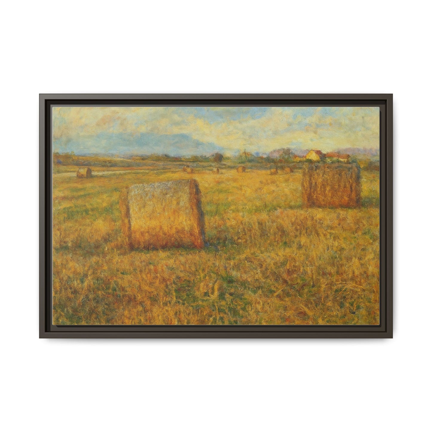 Framed Matte Canvas Wall Art - Rustic Farm Landscape, Country Decor, Home Gallery, Gift for Nature Lovers, Housewarming Decor - TRV