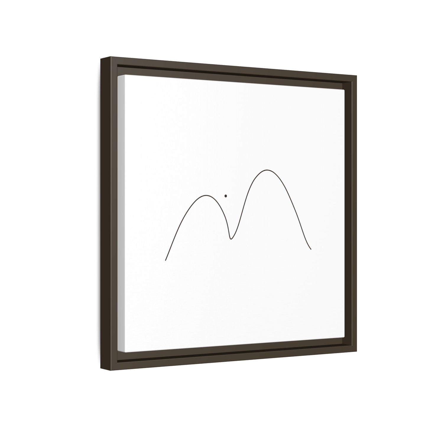 Minimal Line Mountains Matte Canvas Framed