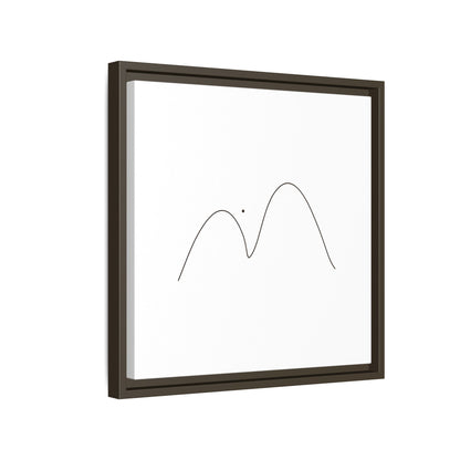 Minimal Line Mountains Matte Canvas Framed