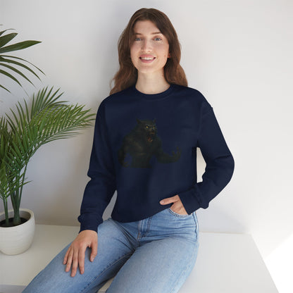 Fierce Werewolf Graphic Sweatshirt, Cozy Unisex Crewneck, Perfect for Casual Outfits, Halloween Apparel, Everyday Wear