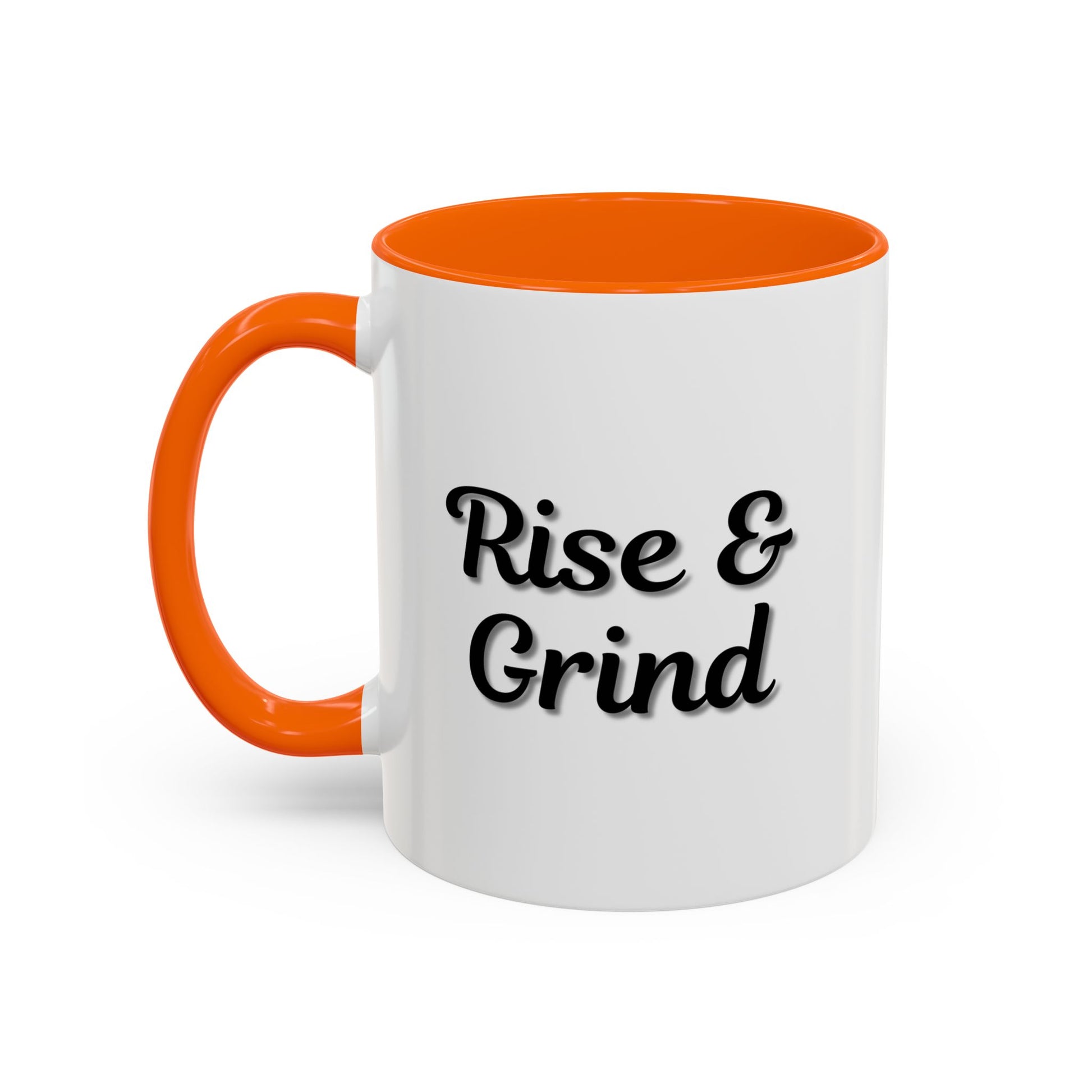 Rise & Grind Coffee Mug – Motivational Black Accent Mug for Daily Inspiration - TRV
