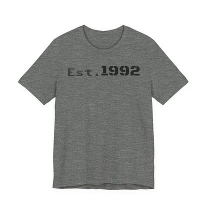 Est. 1992 Unisex Jersey Tee - Retro Birthday Gift, Casual Wear, Cool Vintage T-Shirt, Gift for Him, Gift for Her - TRV