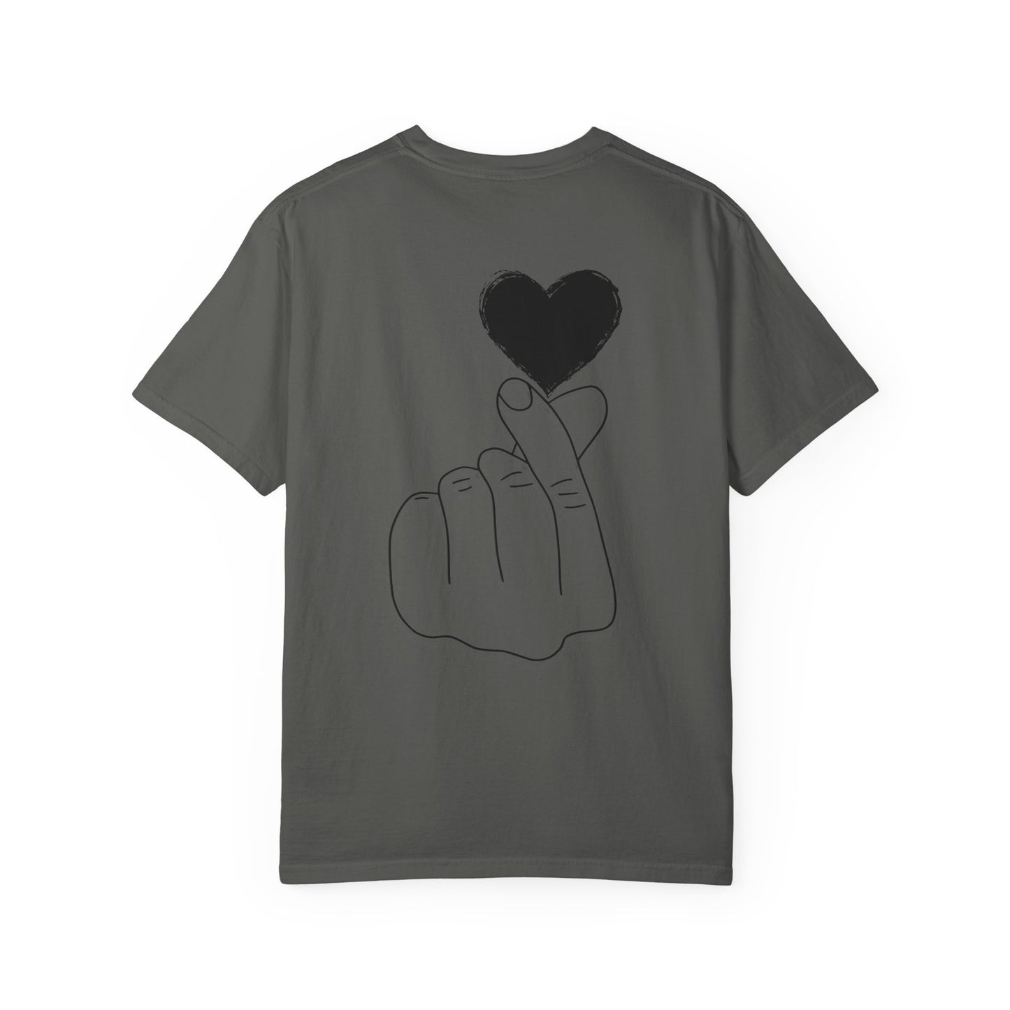 Unisex Garment-Dyed T-Shirt with Heart Design | Casual Trendy Wear for All Occasions