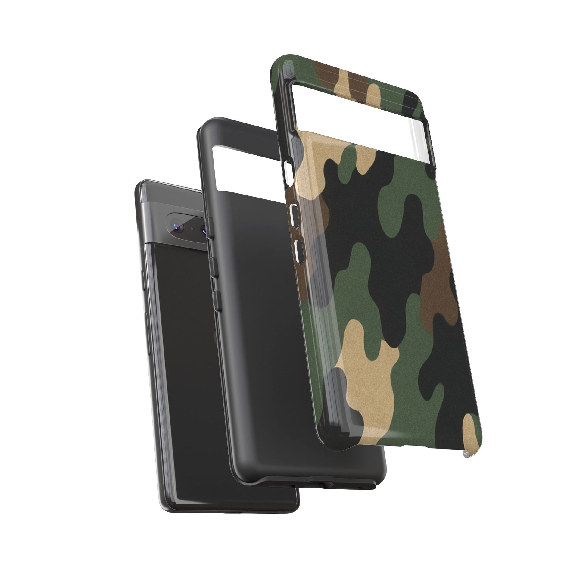 Camouflage Phone Case, Tough Phone Cover, Military Style Accessory, Protective Case for Men, Gifts for Soldiers - TRV