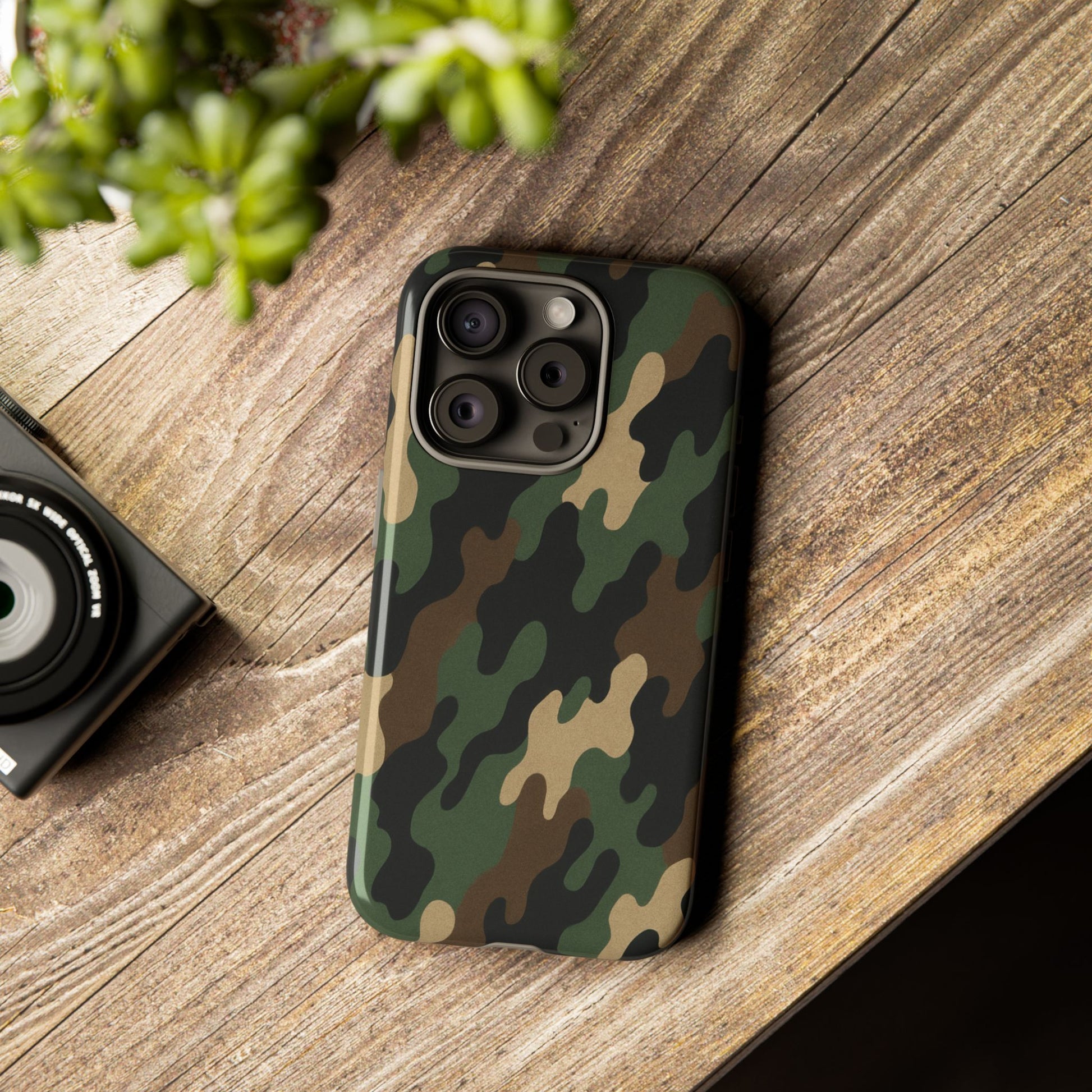 Camouflage Phone Case, Tough Cases, Military Style, Unique Phone Accessories, Gift for Him, Durable Phone Cover - TRV