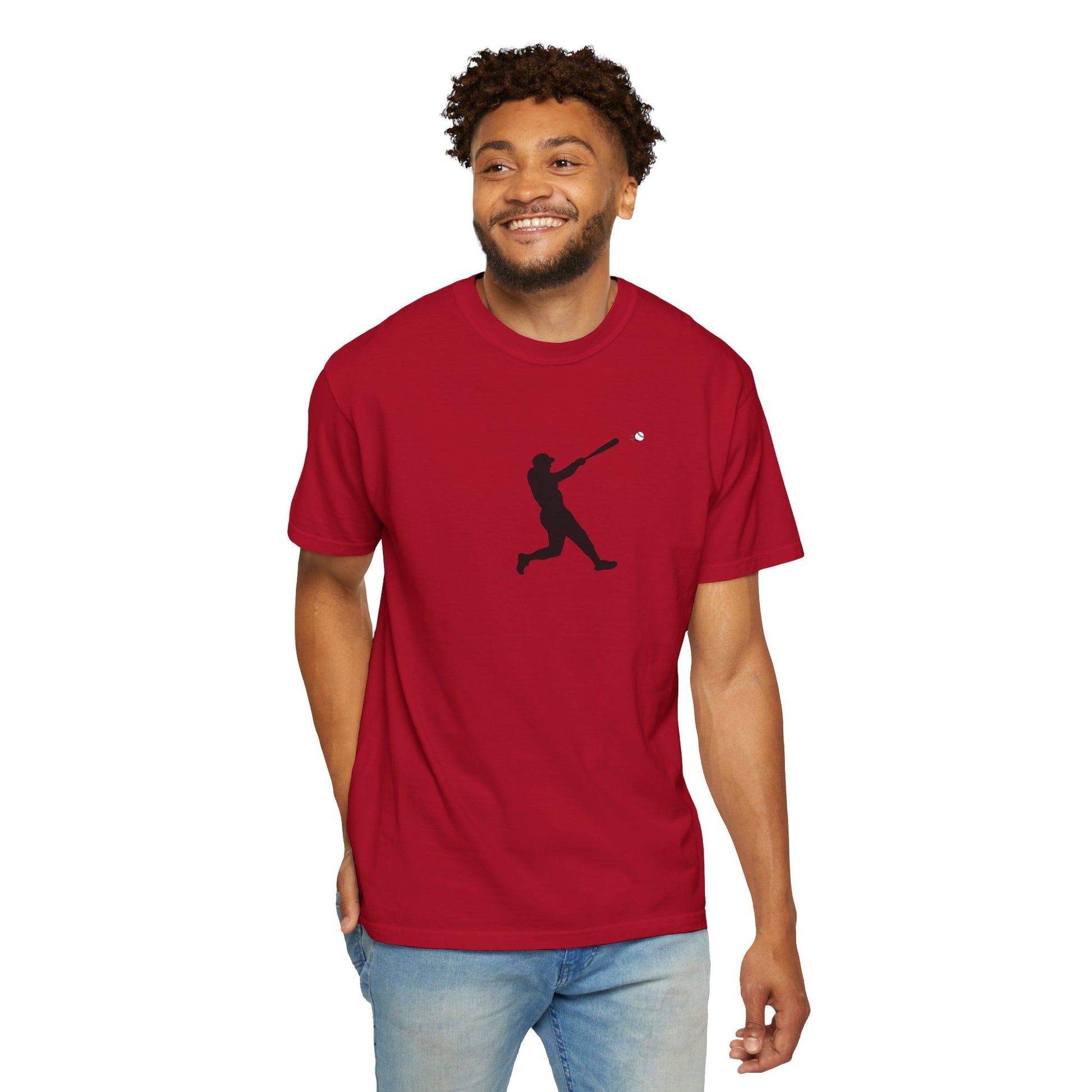 Sporty Garment-Dyed T-Shirt for Baseball Lovers, Casual Tee, Unisex Sports Shirt, Perfect Gift for Athletes, Outdoor Activities - TRV