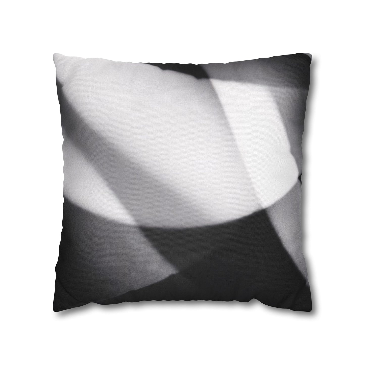 Square pillowcase with abstract black and white photo design, printed by Printify, ideal for modern home decor accents.