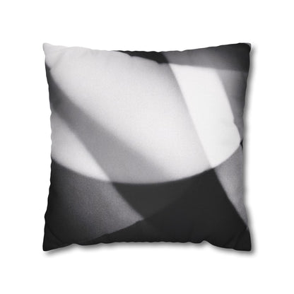 Square pillowcase with abstract black and white photo design, printed by Printify, ideal for modern home decor accents.