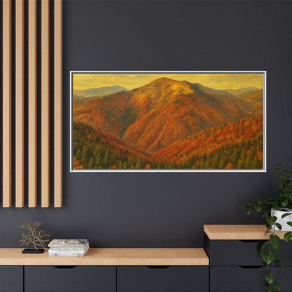 Autumn Landscape Wall Art, Cozy Home Decor, Nature Print, Framed Canvas, Fall Decorations, Gift Idea for Art Lovers - TRV