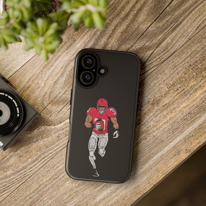 Football Player Tough Phone Case – Protective Black Sports iPhone Case