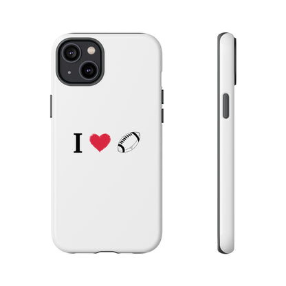 Football Love Phone Case - Tough Cases, Unique Sports Lover Gift, Personalized Cellphone Cover, Birthday Present, Sports Equipment - TRV