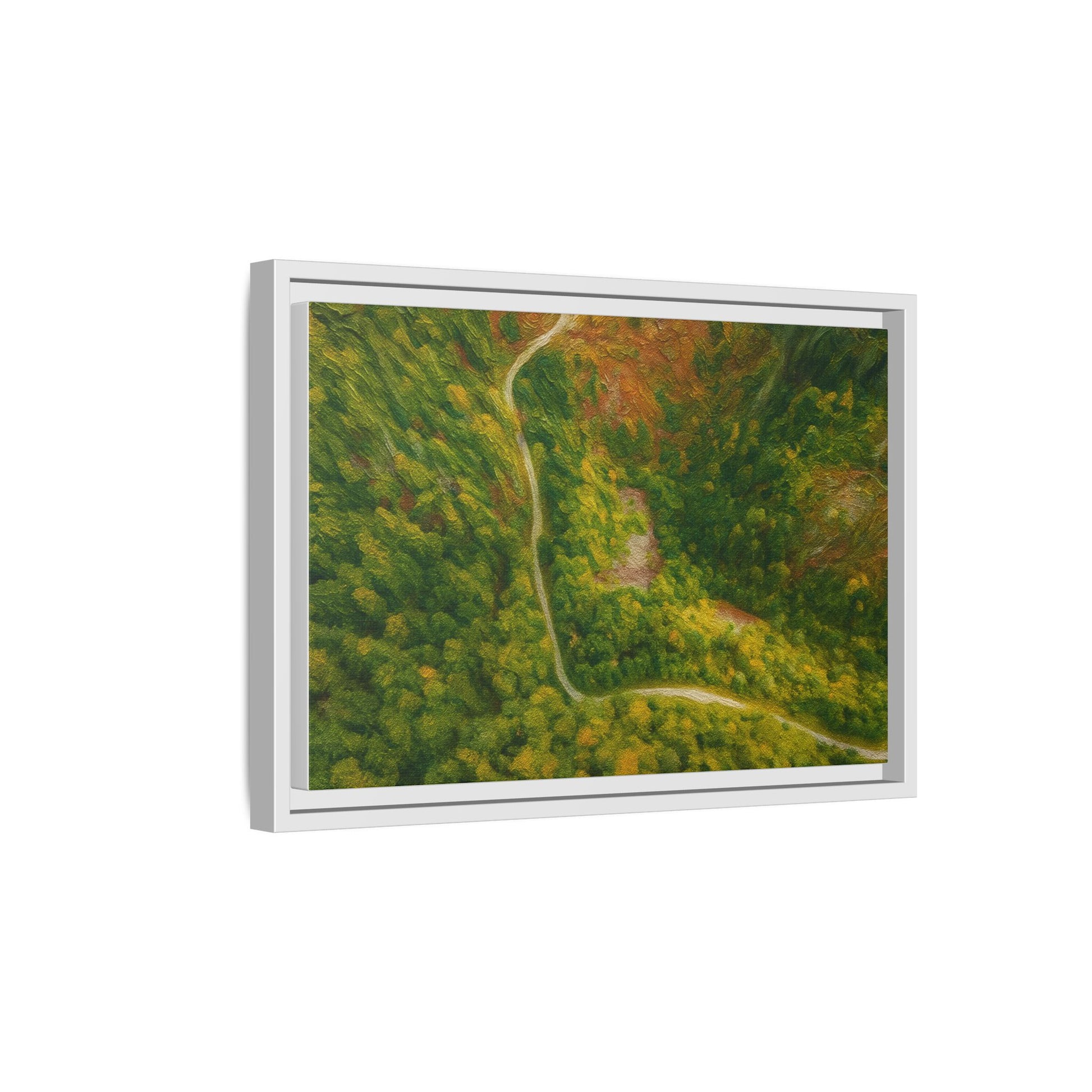 Framed Nature Canvas Art Print, Vibrant Forest Wall Decor, Abstract Landscape Artwork, Home Decoration, Gift for Nature Lovers - TRV