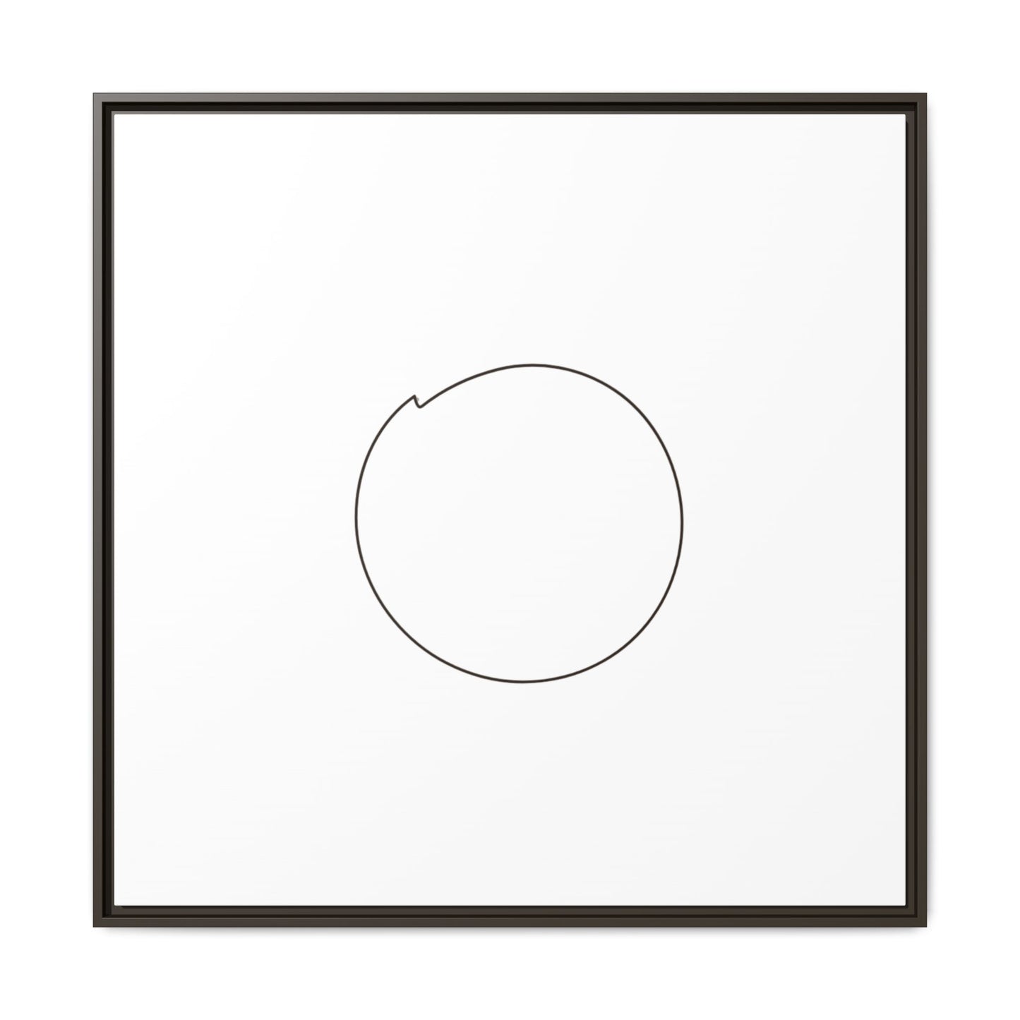 Minimal Circle Line Matte Canvas Framed | Modern Abstract Wall Art