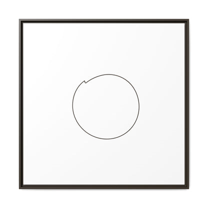 Minimal Circle Line Matte Canvas Framed | Modern Abstract Wall Art