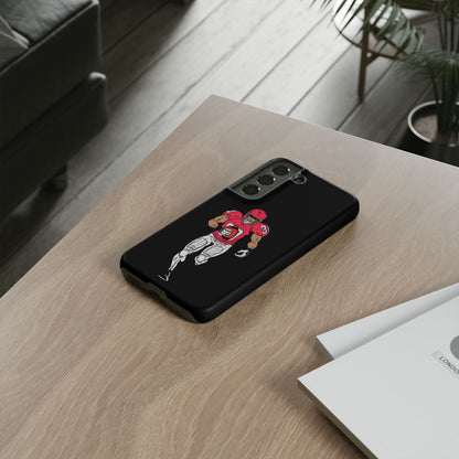 Football Player Tough Phone Case – Protective Black Sports iPhone Case