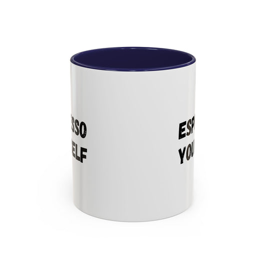 Espresso Yourself Coffee Mug - Fun Black Accented Mug for Coffee Lovers, Great Gift for Birthdays, Christmas, and Housewarming