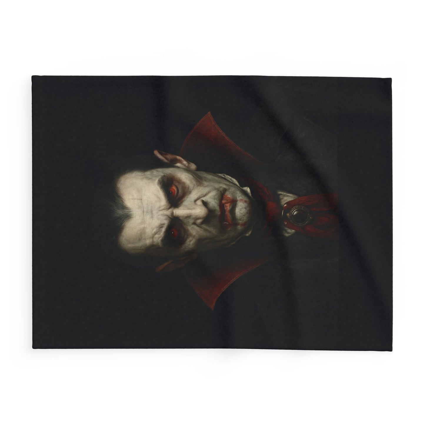 Spooky Vampire Arctic Fleece Blanket | Cozy Halloween Decor, Gothic Home Accent, Warm Throw for Movie Nights, Vampiric Gifts