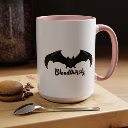 Bloodthirsty Bat Coffee Mug - Unique Halloween and Gothic Accents