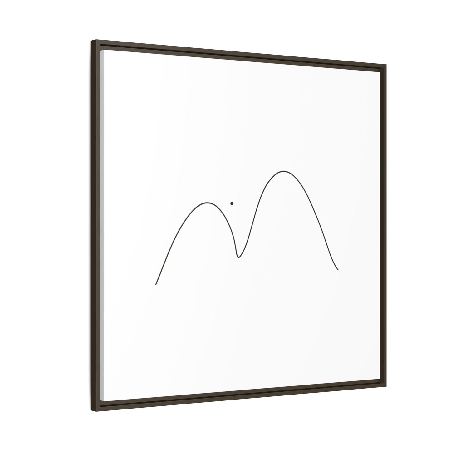 Minimal Line Mountains Matte Canvas Framed