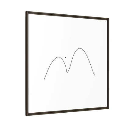 Minimal Line Mountains Matte Canvas Framed