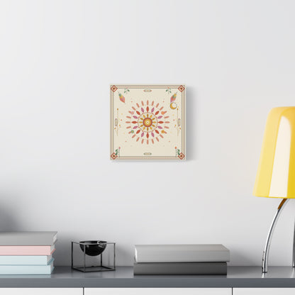 Boho Sun Mandala Matte Canvas