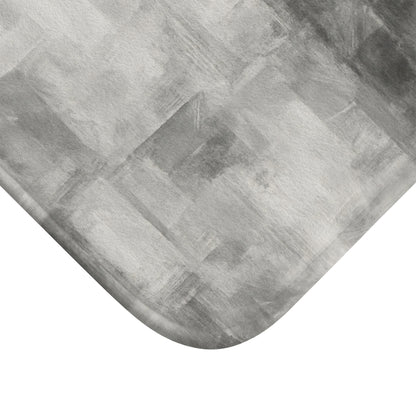 Elegant Gray Abstract Bath Mat | Modern Bathroom Decor, Soft Bathroom Rug, Luxury Shower Mat, Neutral Home Accessories - TRV